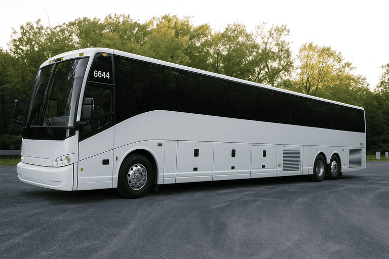 exterior of Charlotte Coach Bus Service coach bus