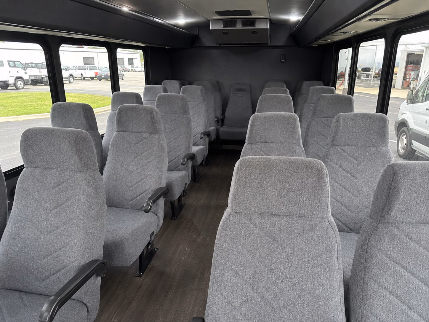 charlotte 18 passenger minibus inside