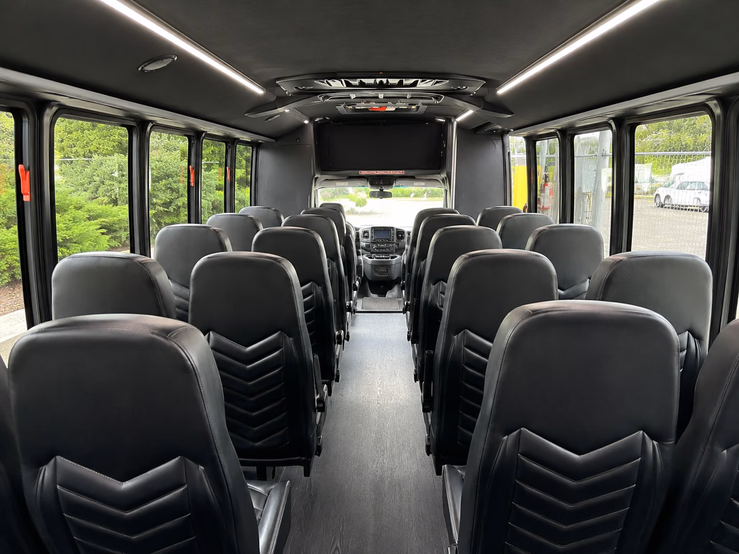 charlotte 20 passenger minibus inside