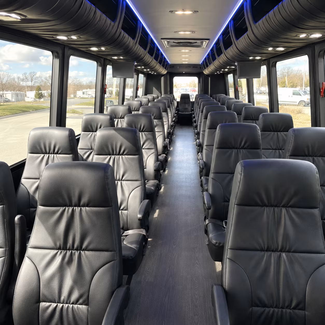 charlotte 25 passenger minibus inside