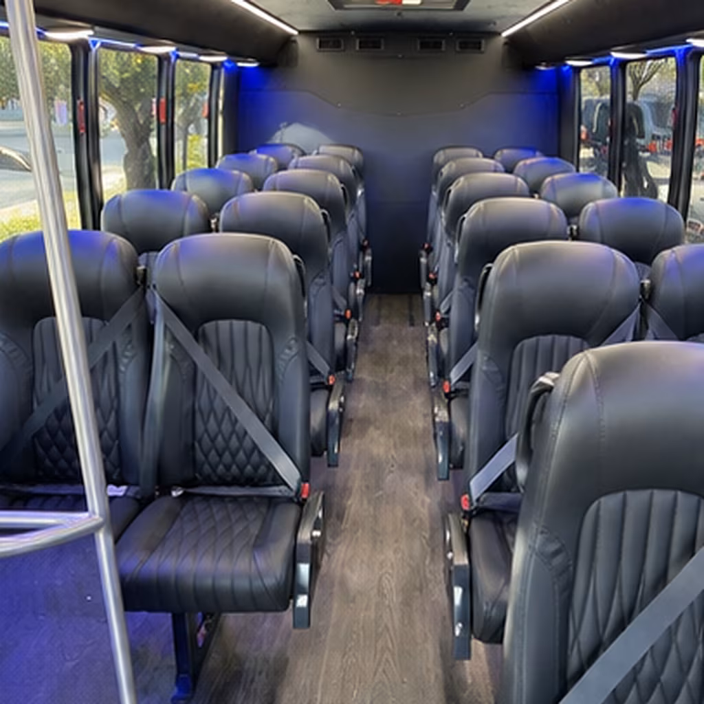 charlotte 25 passenger minibus interior