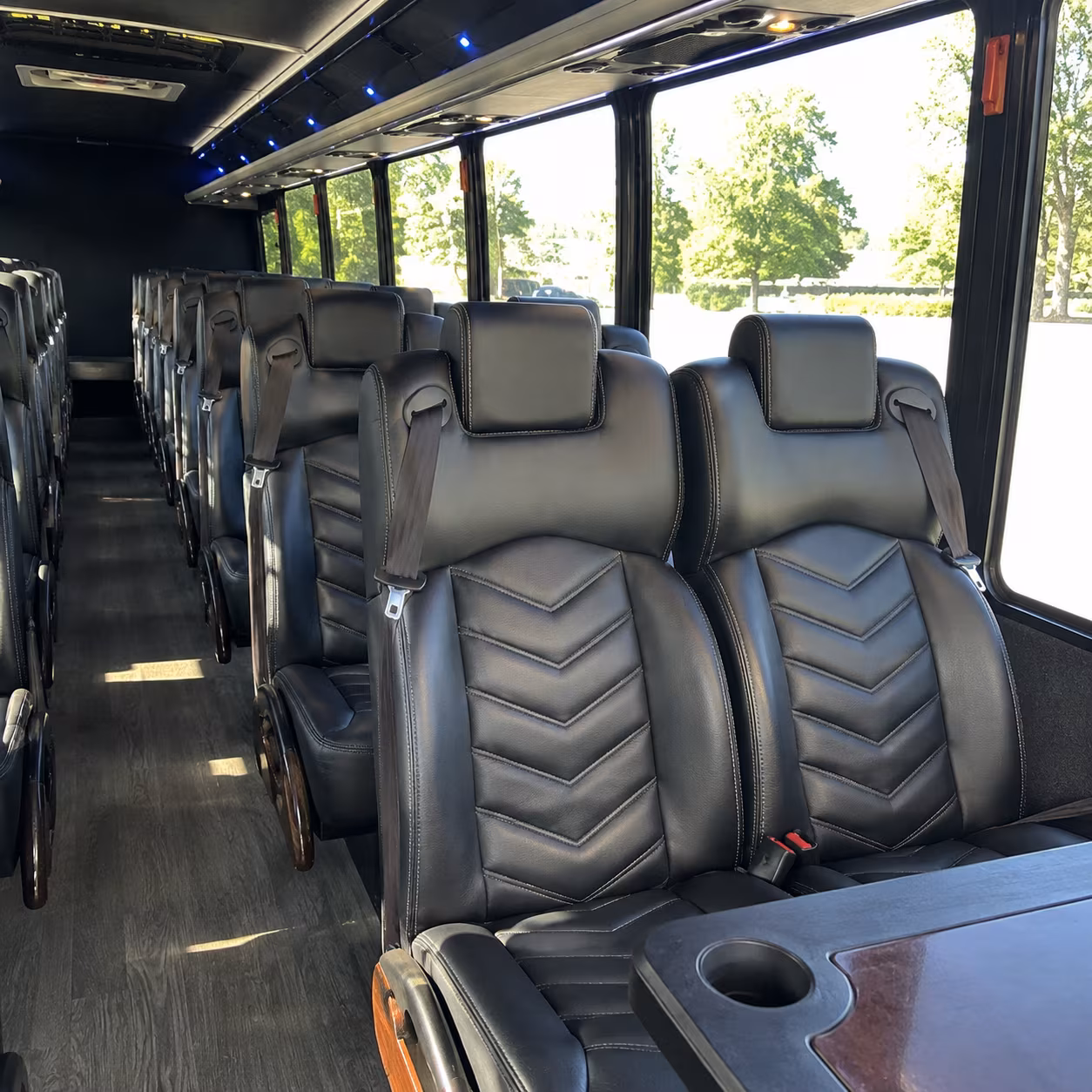 charlotte 28 passenger minibus interior