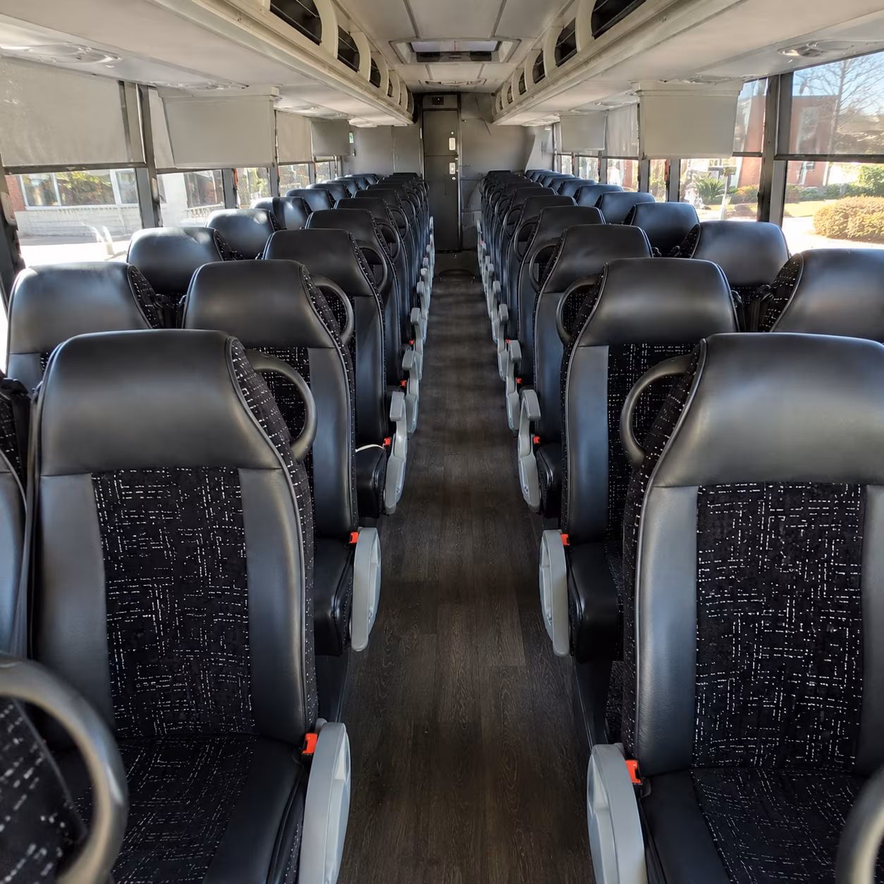 charlotte 56 passenger charter bus inside