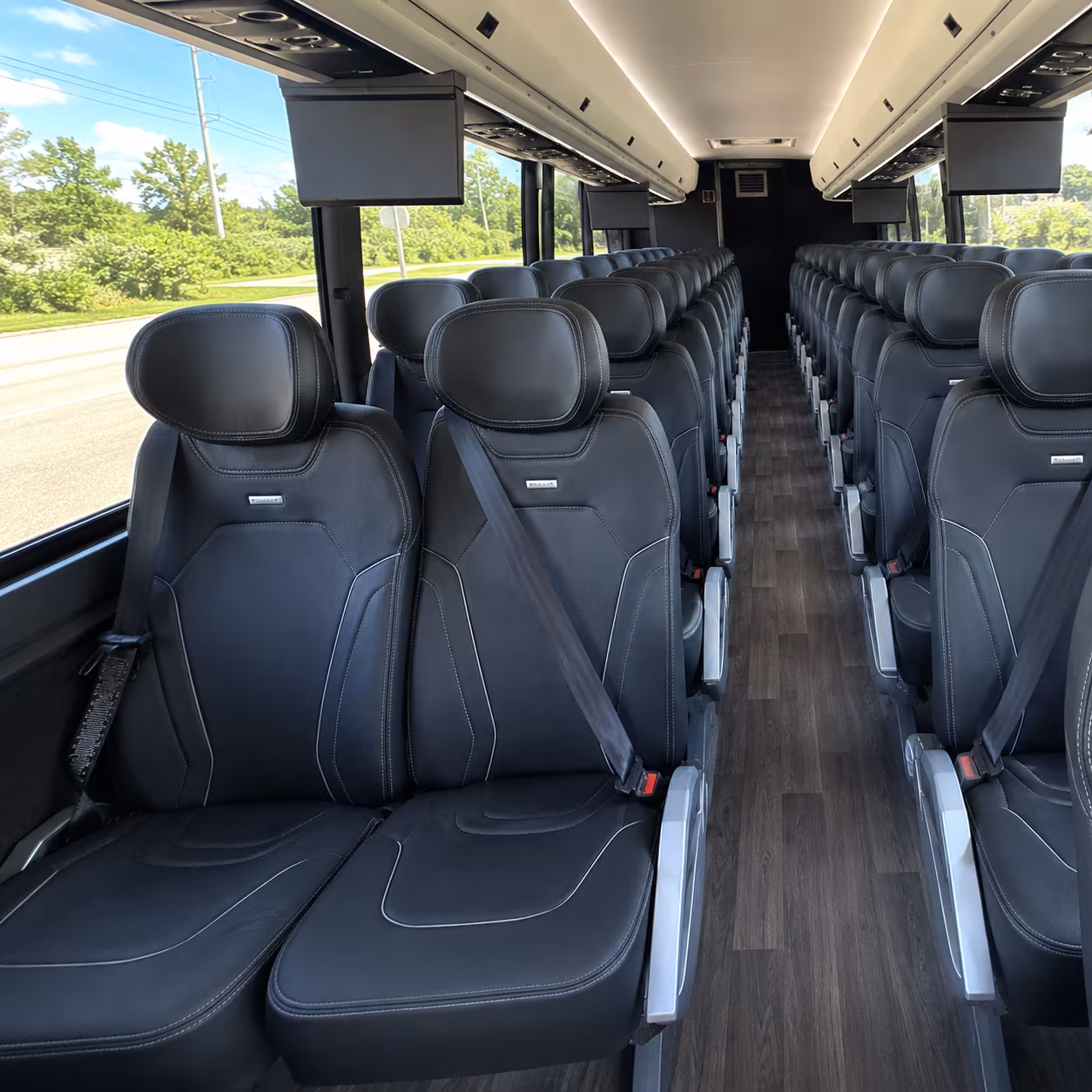 charlotte 56 passenger charter bus interior