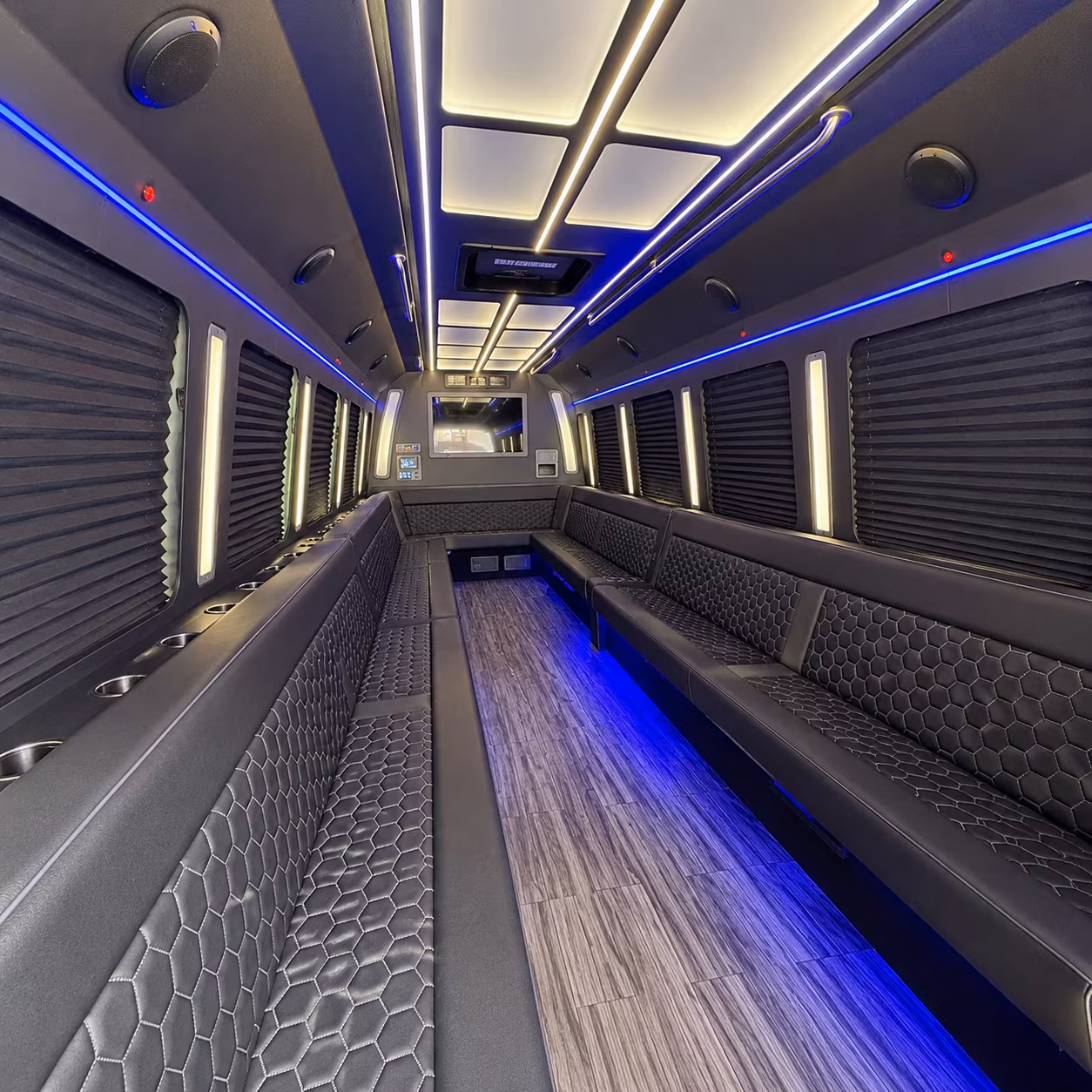 charlotte party bus rental interior