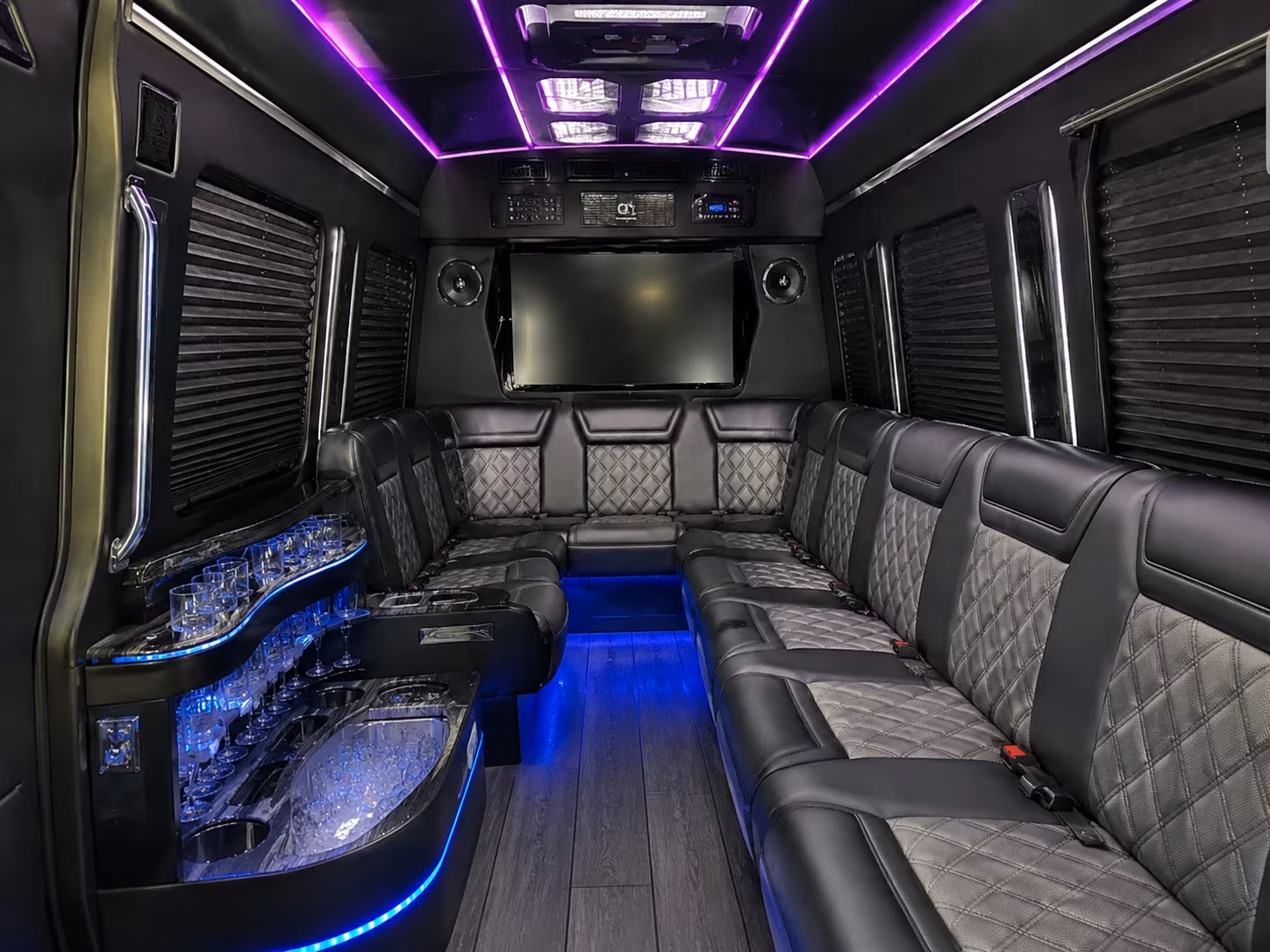 charlotte sprinter limousine inside