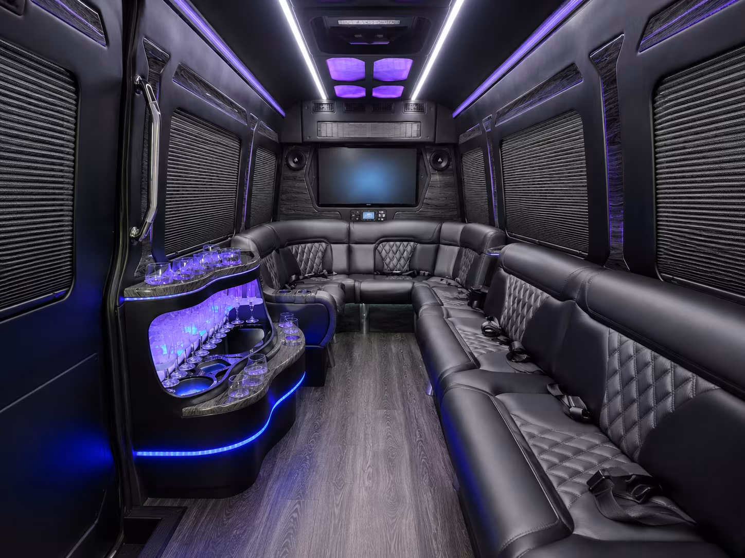 charlotte wedding transportation onboard seating